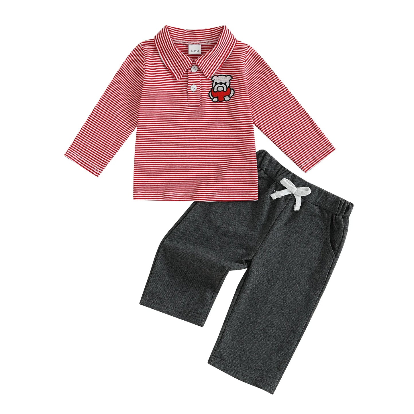 Baby Boy Autumn 2 Piece Knit Top And Elastic Pants