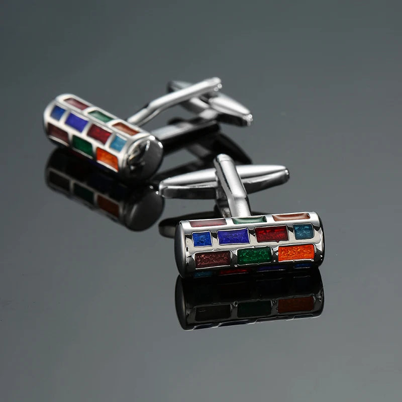 Classic Round Cufflinks For French Shirt Rudder Star Pattern