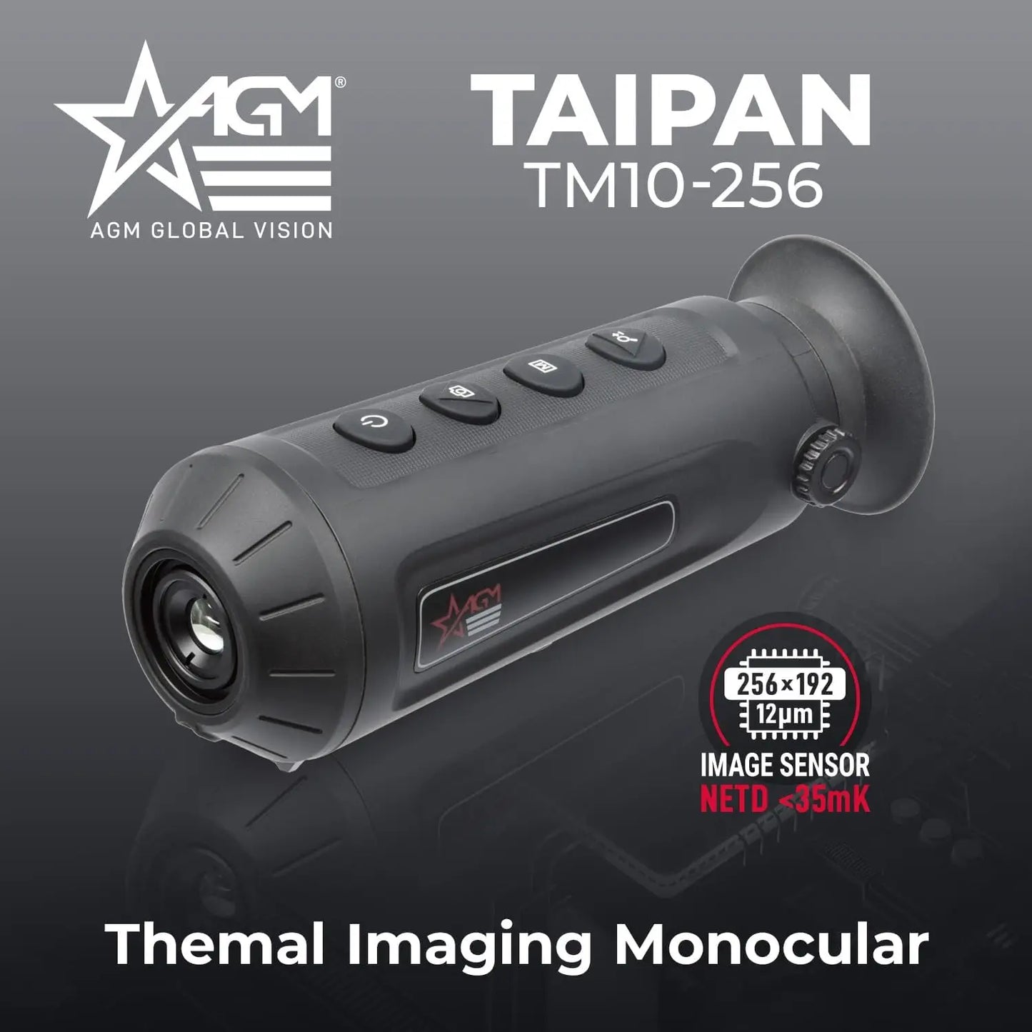 AGM Global Vision Taipan Thermal Imaging Monocular For Hunting 12 Micron Sensor Hot Spot Tracking 8x Zoom