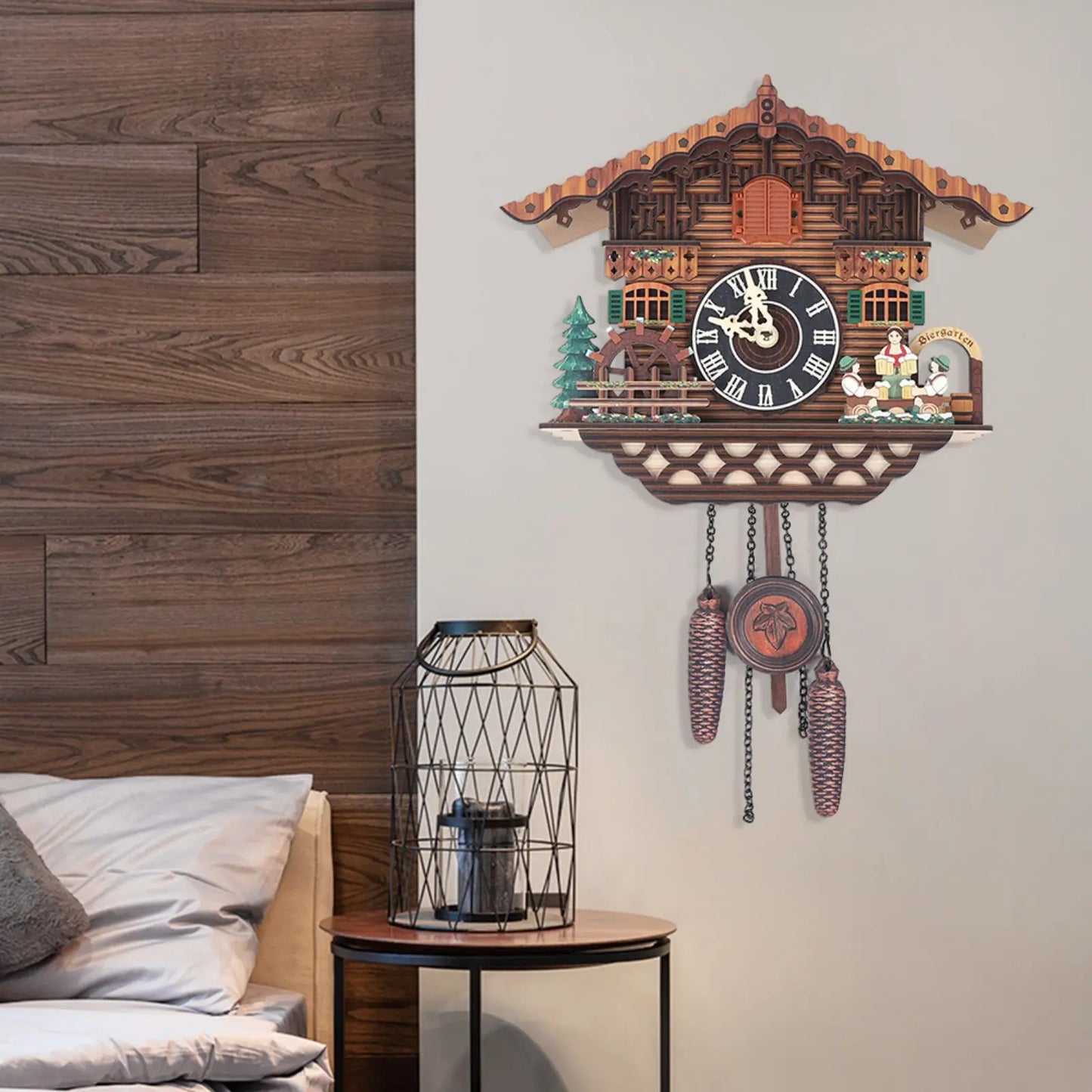 Creative Bird Cuckoo Wall Clock With Swing And Auto Wings