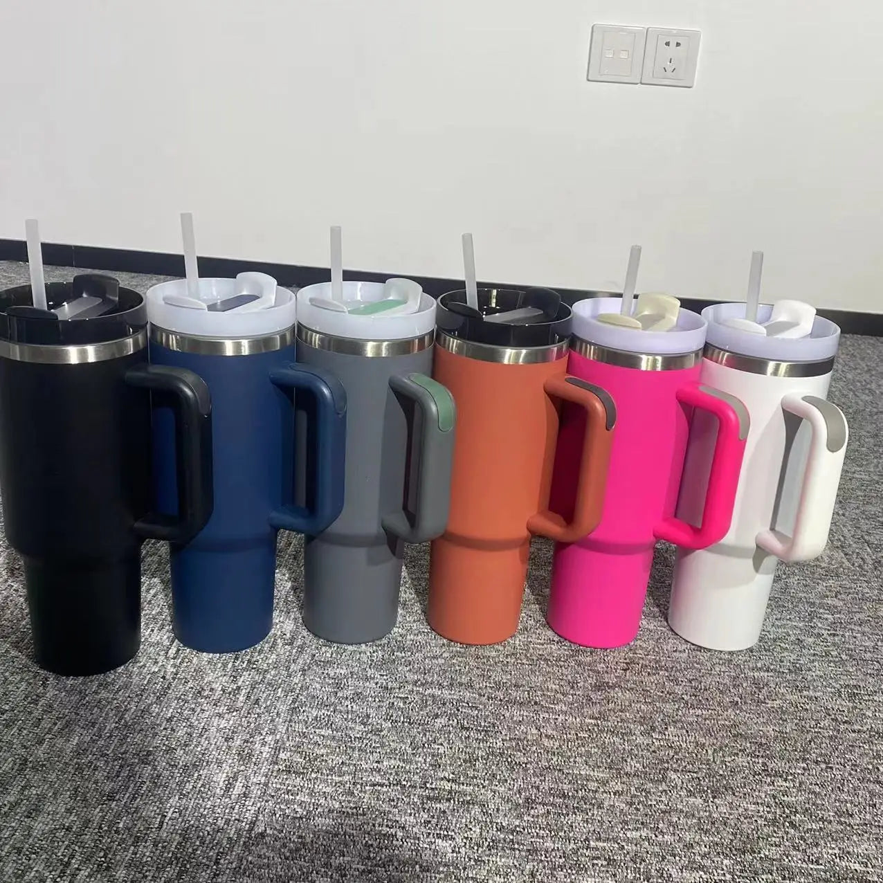 JIMkitchen 6Pack 40Oz Stainless Steel Tumbler With Handle