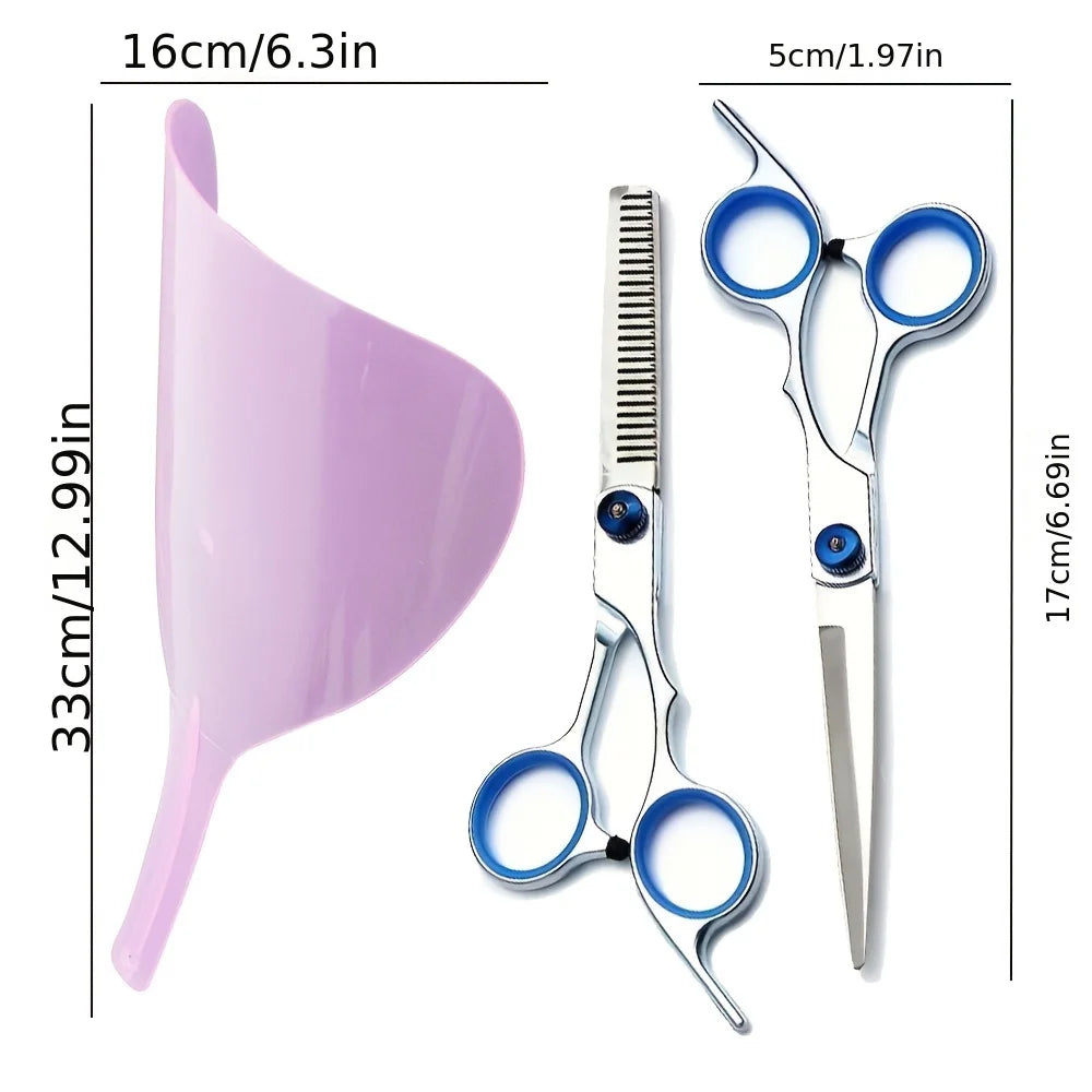 Professional Hair Cutting Scissors Set With Thinning Shears