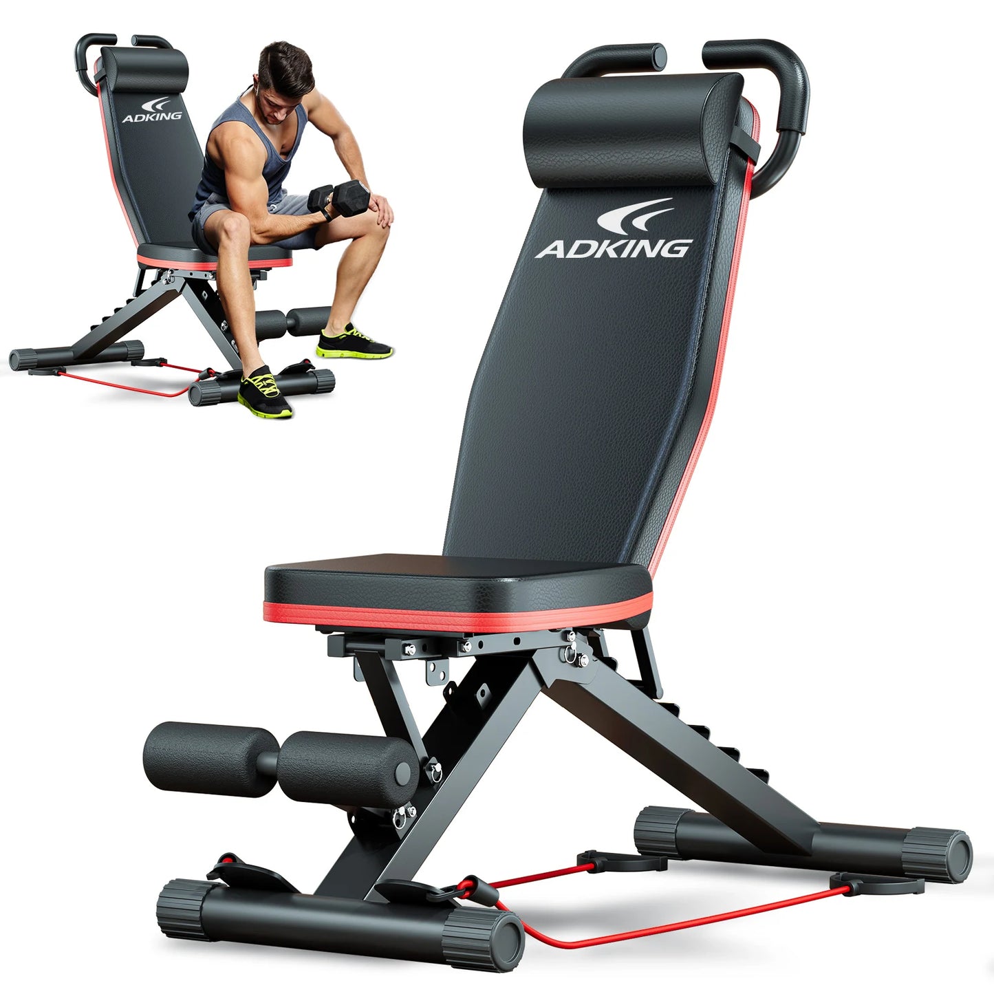 Foldable 14-In-1 Weight Bench With 1000 Lbs Capacity