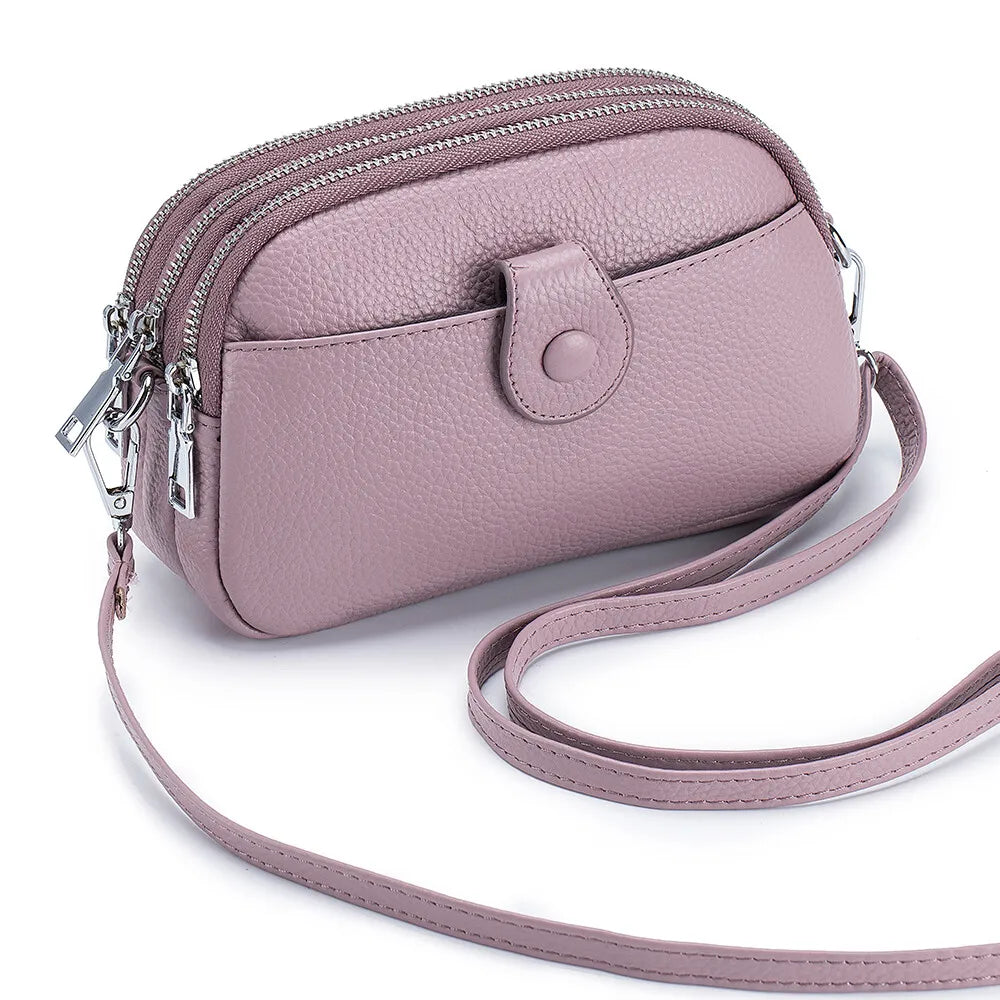 NONECN Women's Crossbody Bag PU Leather Wallet Zipper