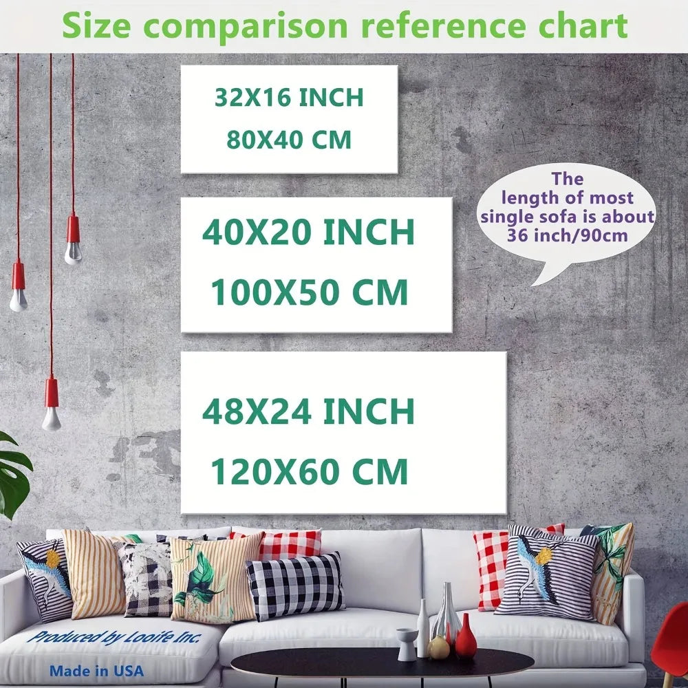 Abstract Canvas Wall Art Mural With Solid Wood Frame For Modern Decor