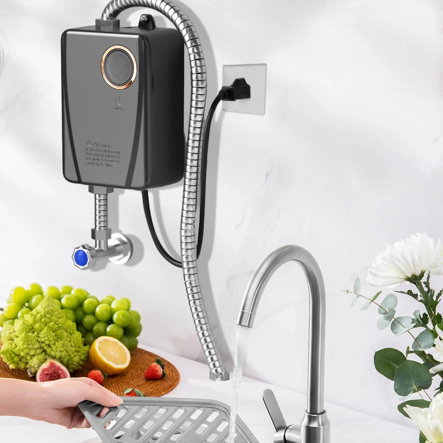Sweetmile 110V 3000W Stainless Steel Wall Mounted Instant Water Heater