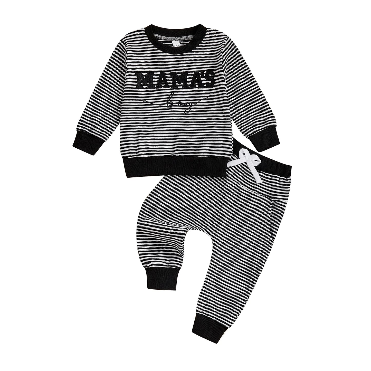 Infant Boy Autumn Two Piece Set Striped Top And Pants