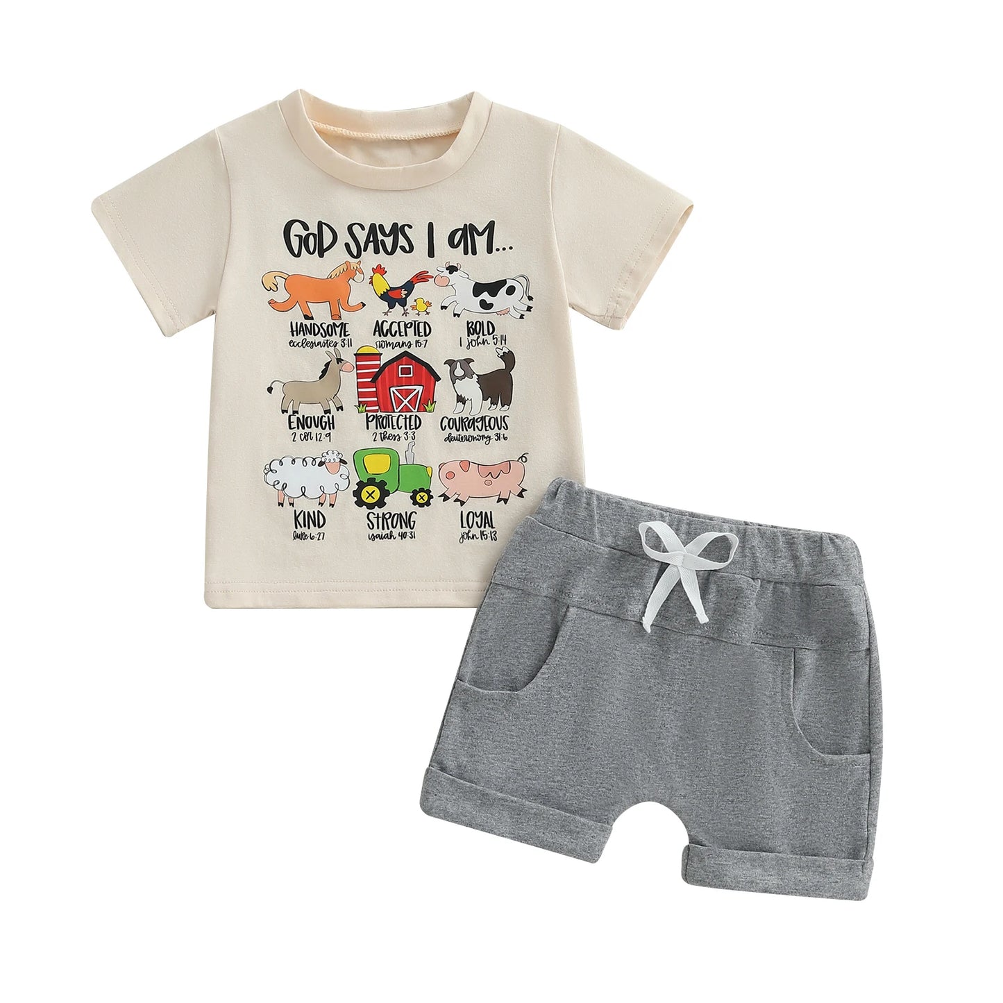 NONECN Jungle Safari Toddler 2-Piece Set