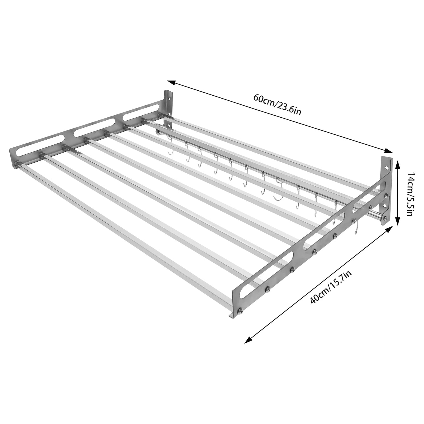 Hign-concerned Wall Mounted Microwave Rack Stainless Steel Kitchen Organizer