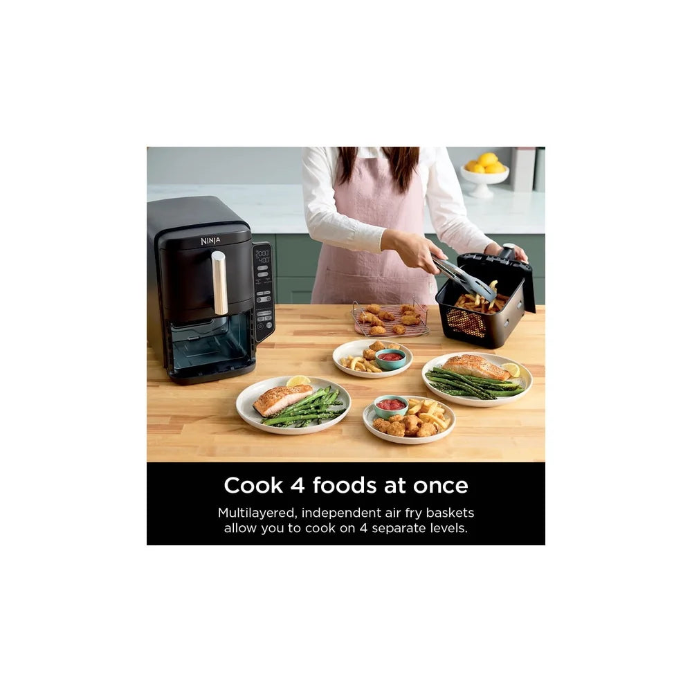 XMSJ 4in1 Double Basket Air Fryer Removable Racks