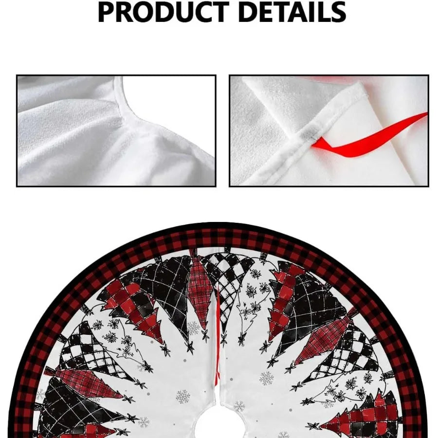 Christmas Tree Skirt With Snowflake Design For Rustic Winter Decor