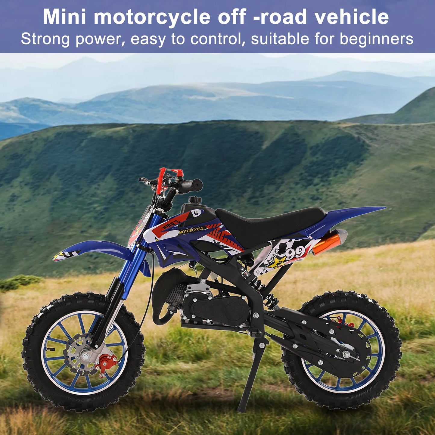 49cc 2-Stroke Dirt Bike Motocross Off-Road Mini Motorcycle