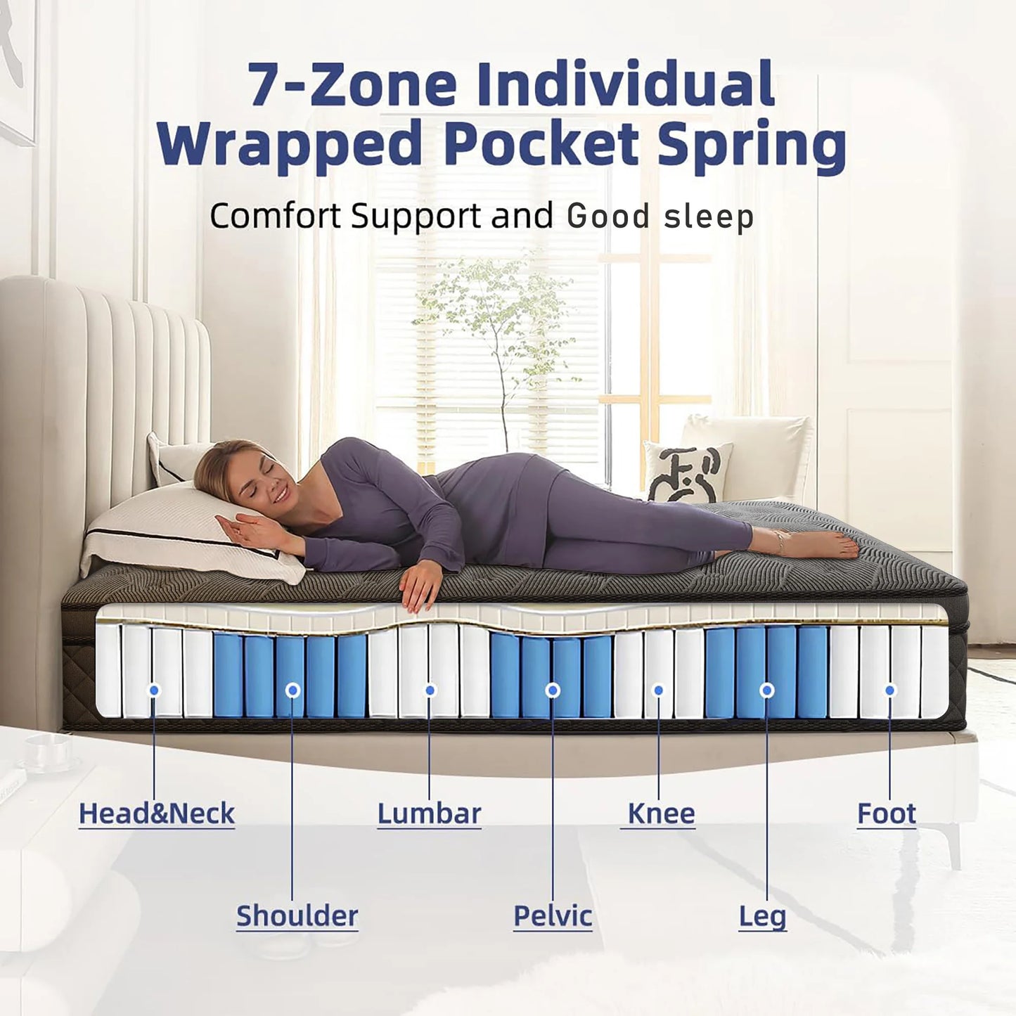 Layroad Memory Foam Boxed Mattress Medium Firmness