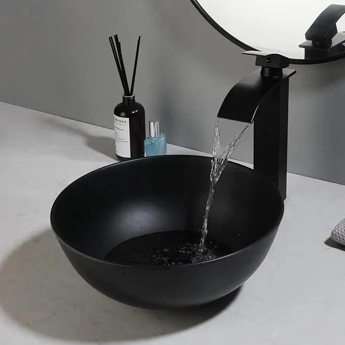 Yanksmart Bathroom Vessel Sink With Faucet Combo Above Counter