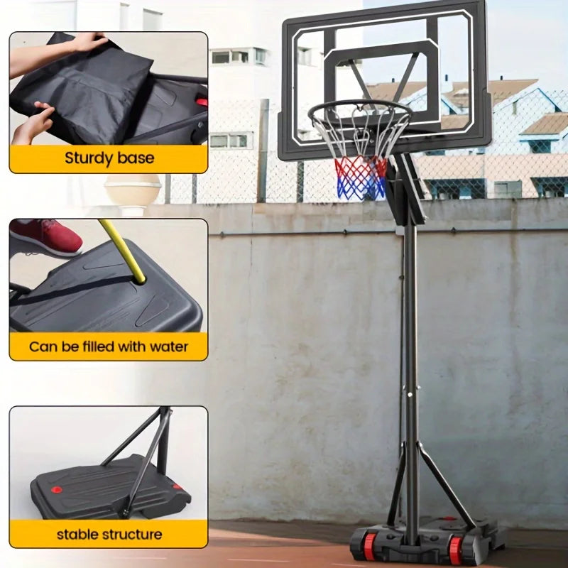 Outdoor Adjustable Portable Basketball Hoop System Pro