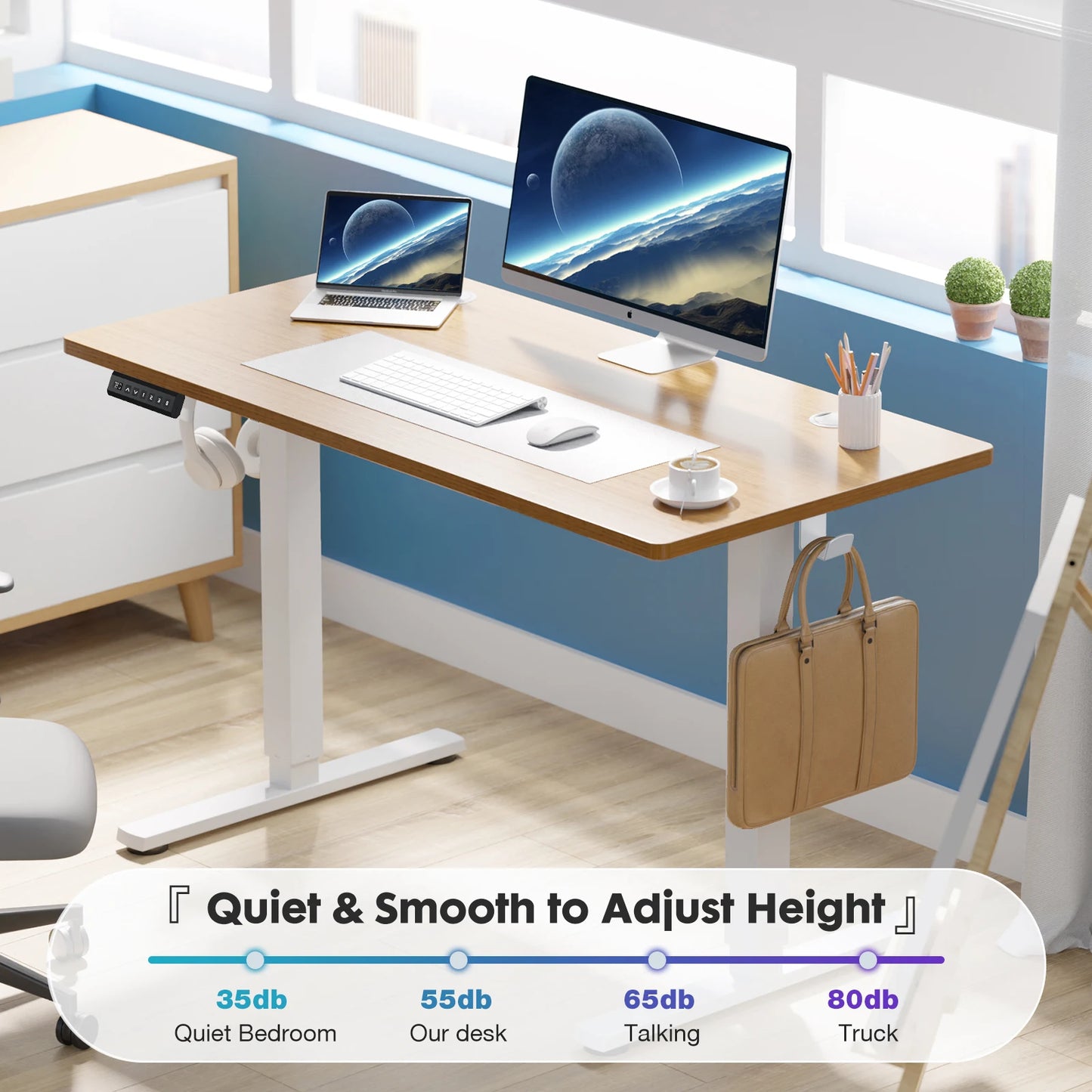 JHK Electric Standing Desk Height Adjustable Ergonomic Workstation