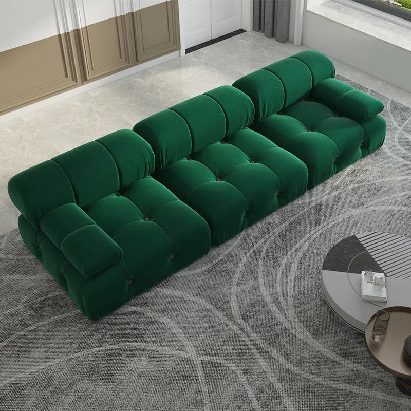 Sdorens Modern Velvet Modular Sectional Sofa 3 Seats