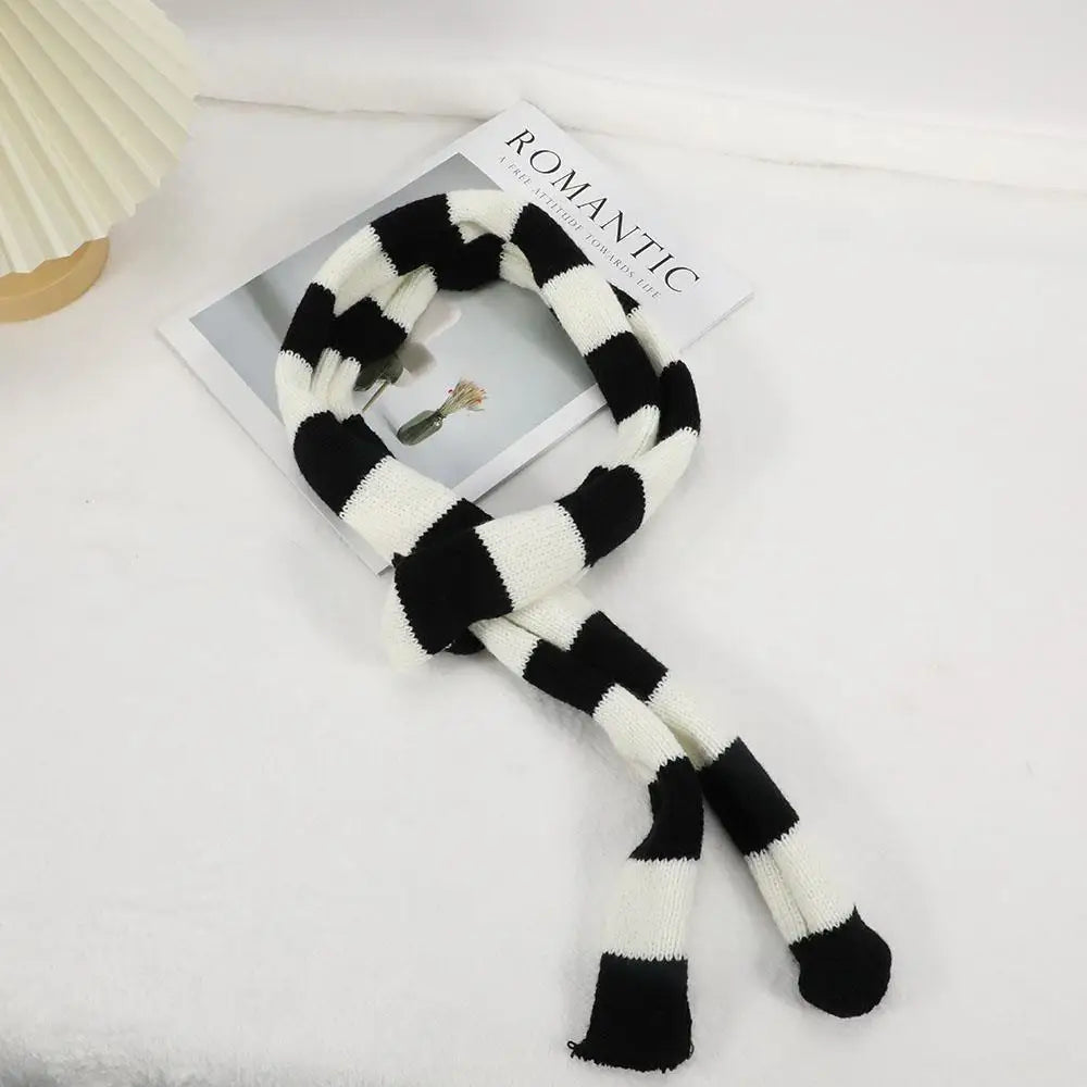 Harajuku Cotton Scarves For Women Stripe Long Neckerchief