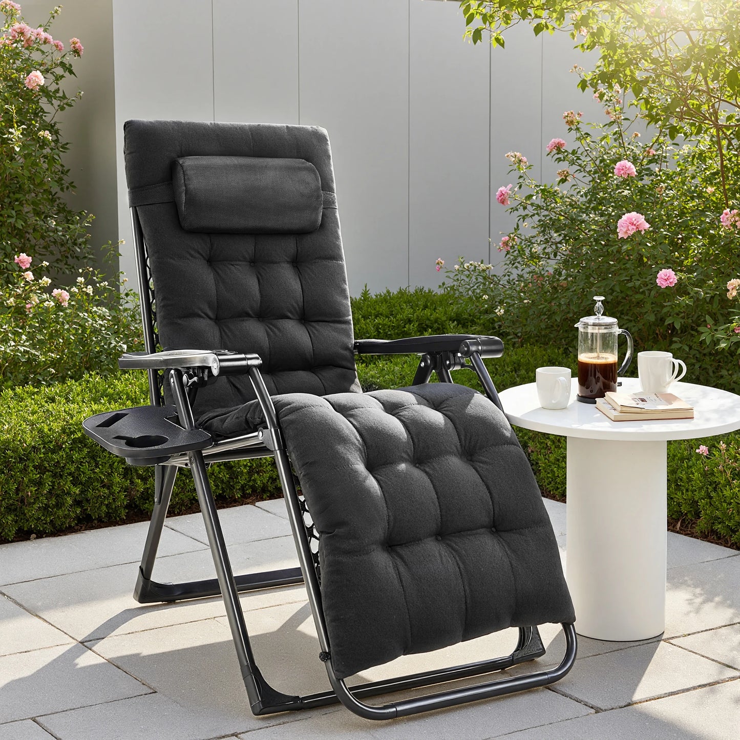 JHK Zero Gravity Portable Recliner For Outdoor Patio Lounge Chair