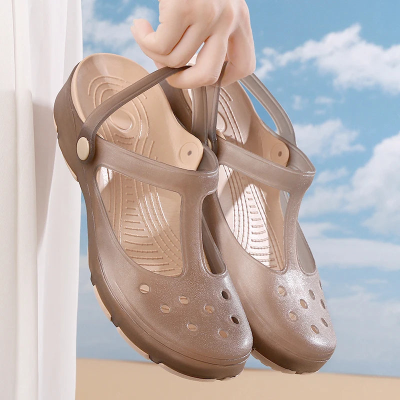 Women's Jelly Sandals Casual Flat EVA Insole For Women