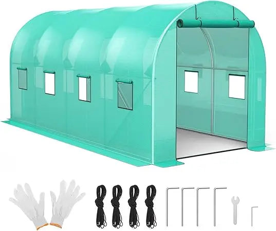Color Garden Walk In Greenhouse with Dual Roll Up Doors