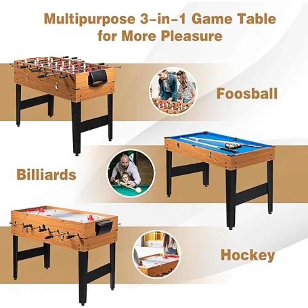 Angduo 3 In 1 Game Table Foosball Billiards Combo