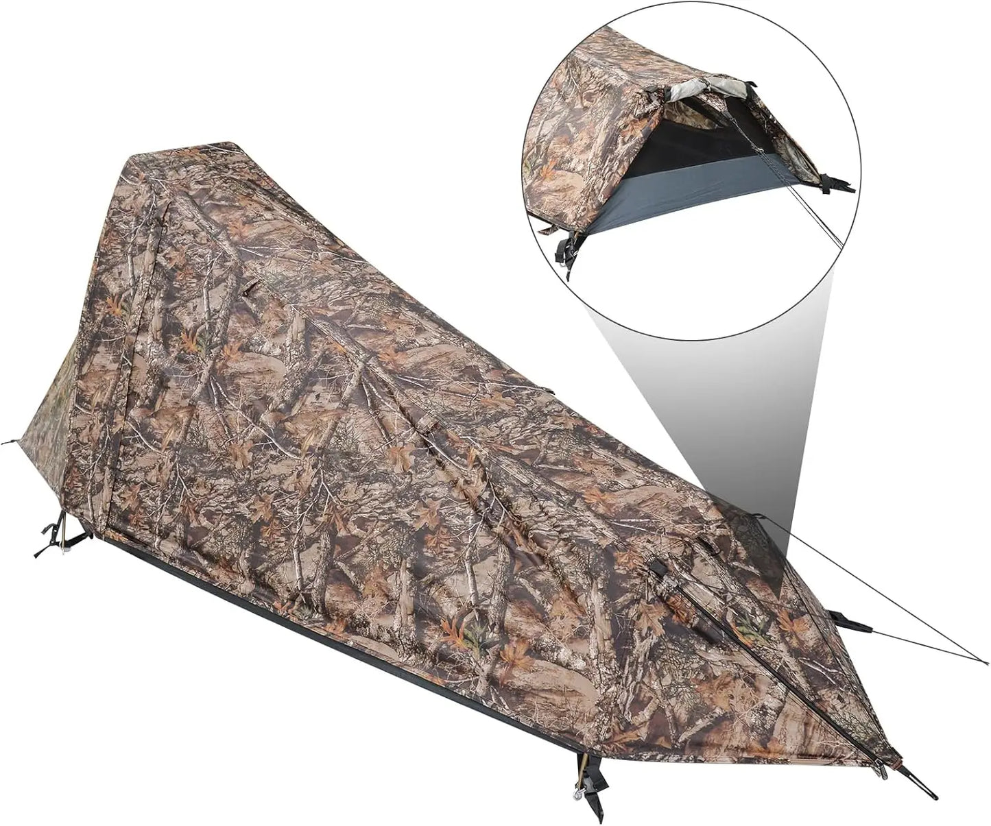 Ultralight Waterproof Single Person Bivy Tent for Camping and Hiking