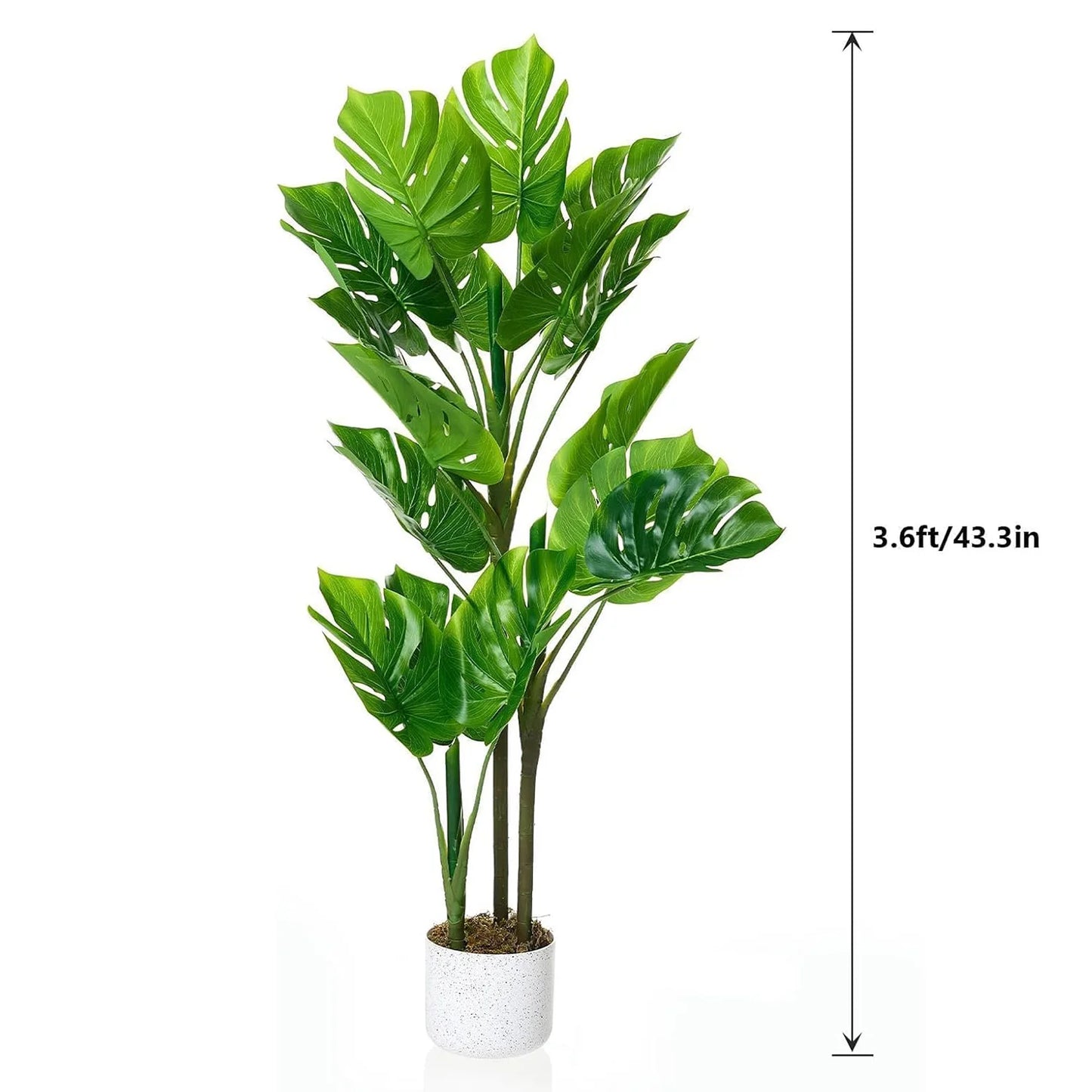 HiMISSCN Monstera Deliciosa Artificial Plant In Pot