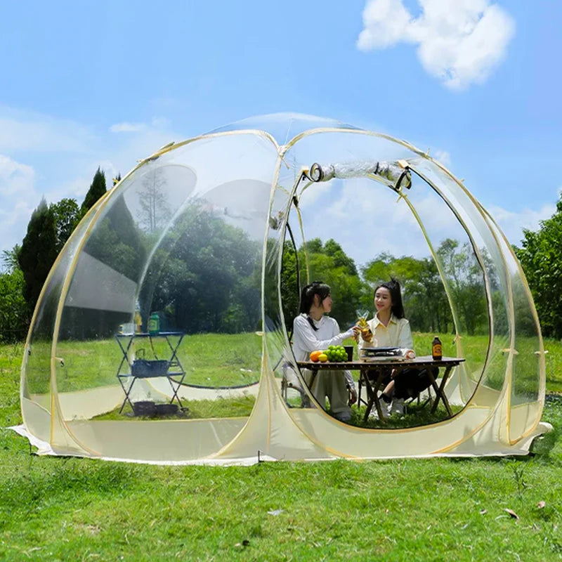 LIADUS Transparent Dome Tent Mushroom Shaped Camping Shelter
