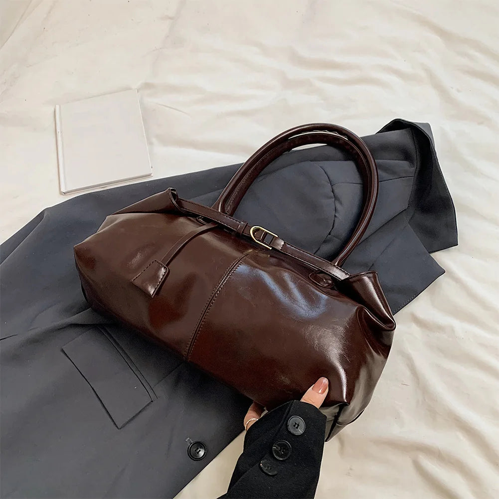 APWIKOGER PU Leather Hobo Handbag Slouchy Top Handle Shoulder Bag