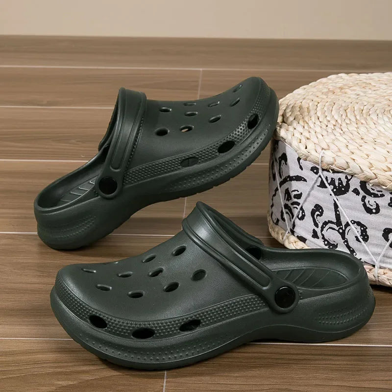 Summer Men Clogs Sandals Beach Slides Leisure Slippers