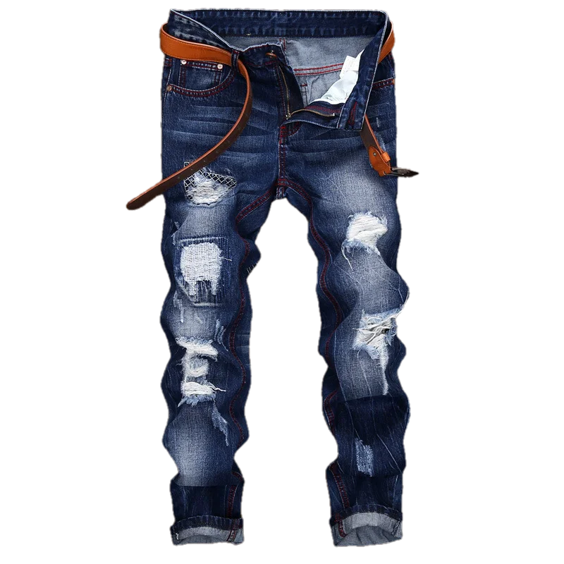 Men's Straight Jeans Cotton Blend for Everyday Wear