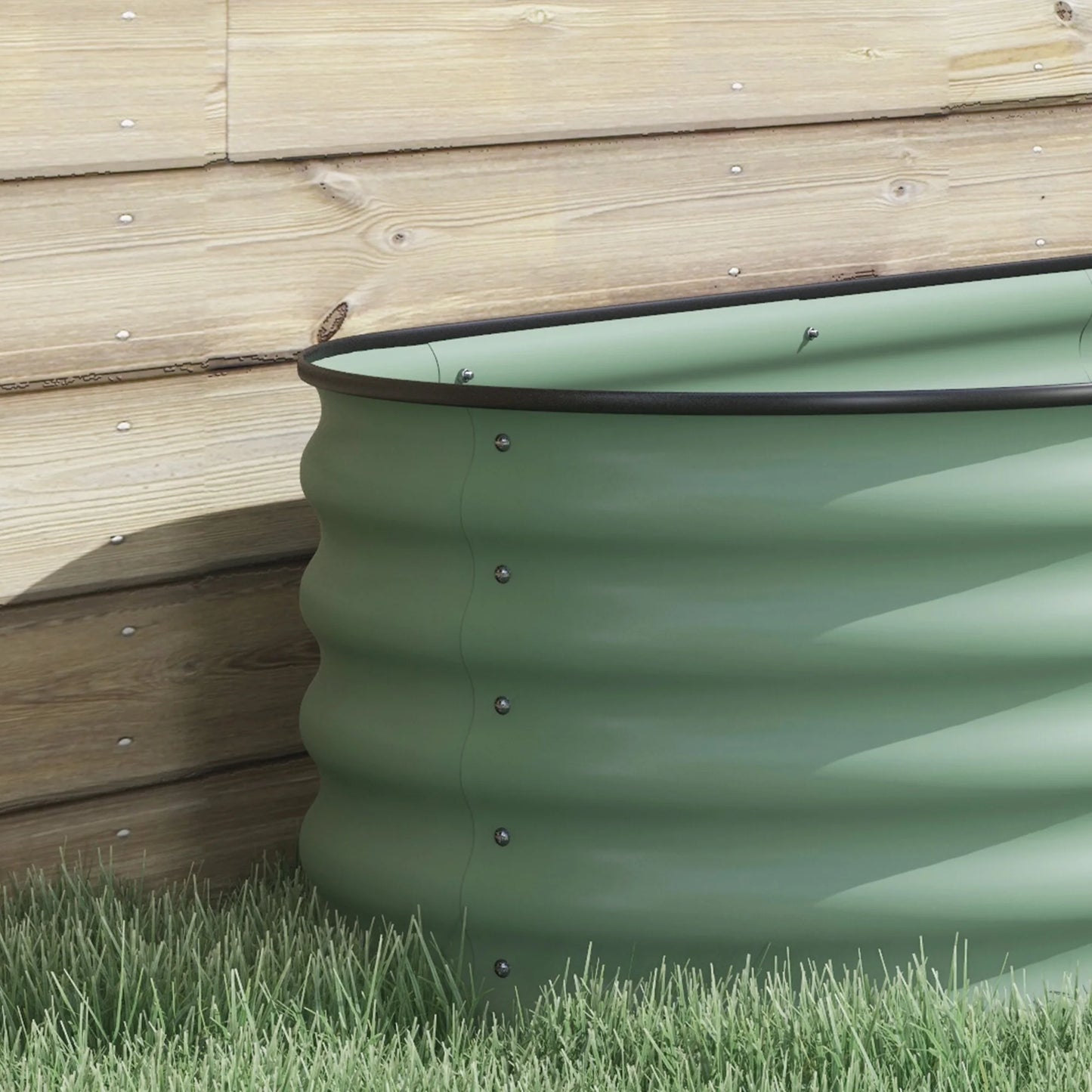 Outsunny Galvanized Raised Garden Bed Kit For Outdoor Use