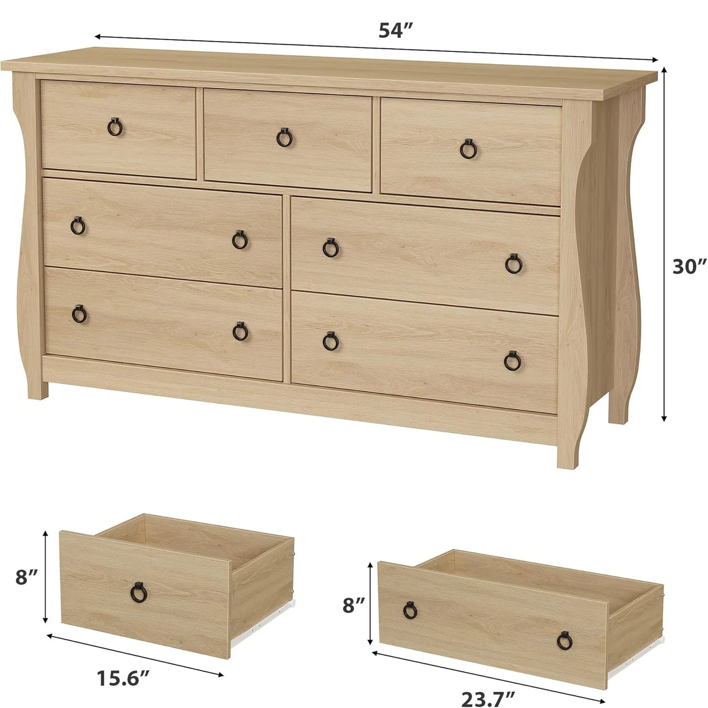 TWISTER.CK Freestanding Dresser With Curved Legs For Living Room