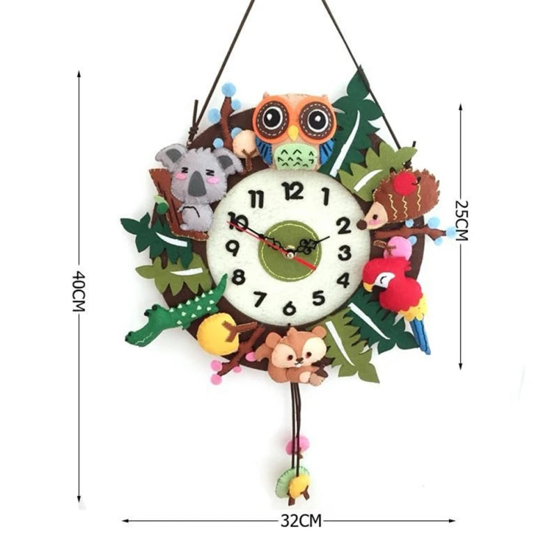 DIY Handmade Felt Marine Clock For Home Decor And Kindergarten