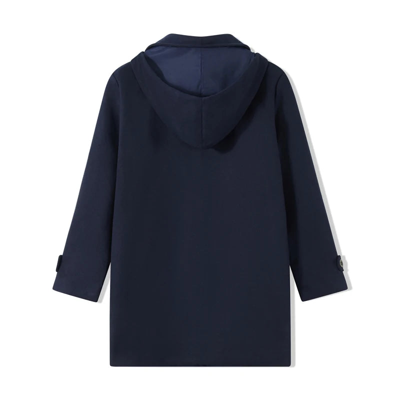 Guangdong Mens Wool Blend Duffle Coat With Hood Toggles