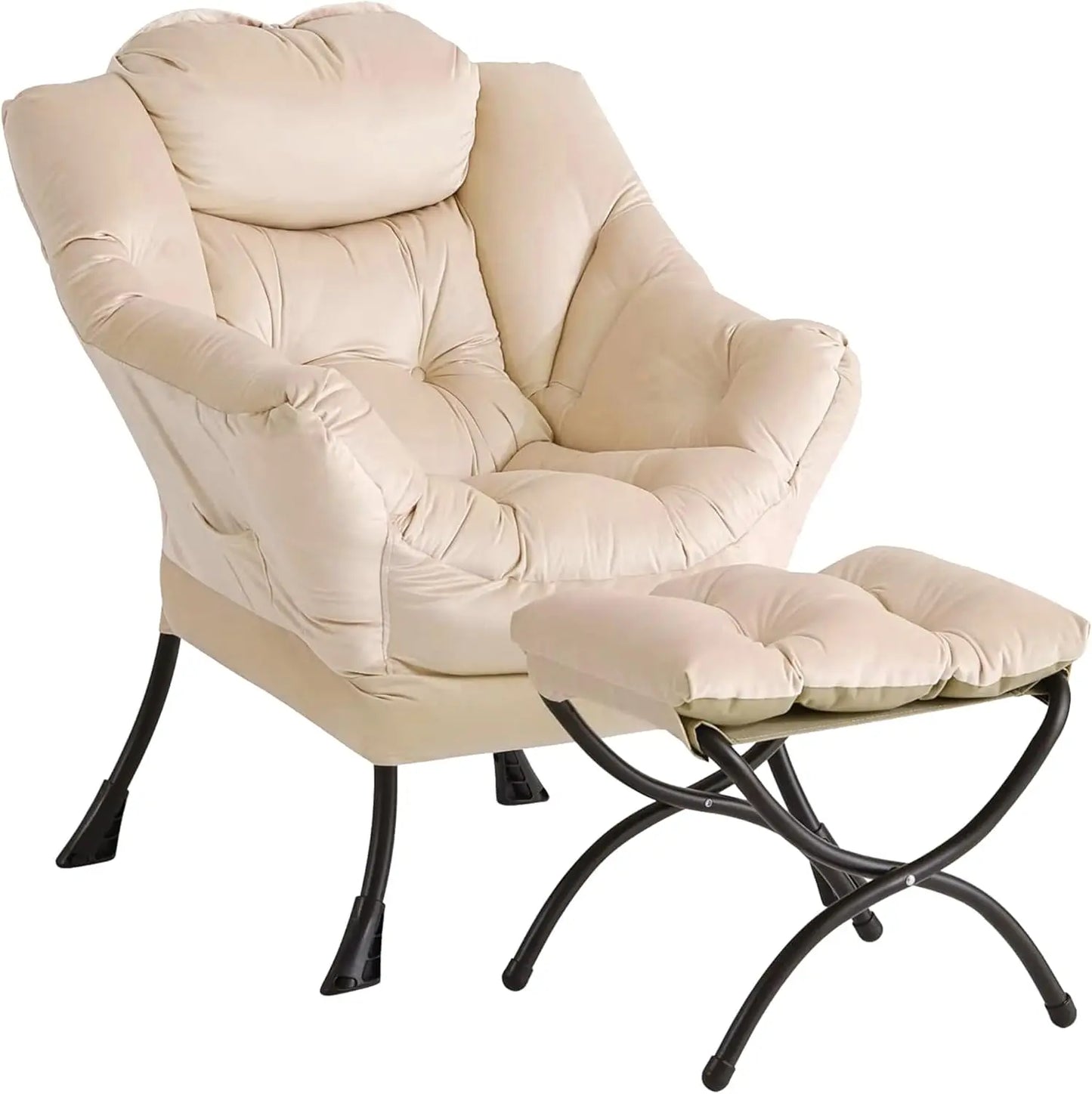 HiMISS Lazy Chair With Folding Footrest Armchair