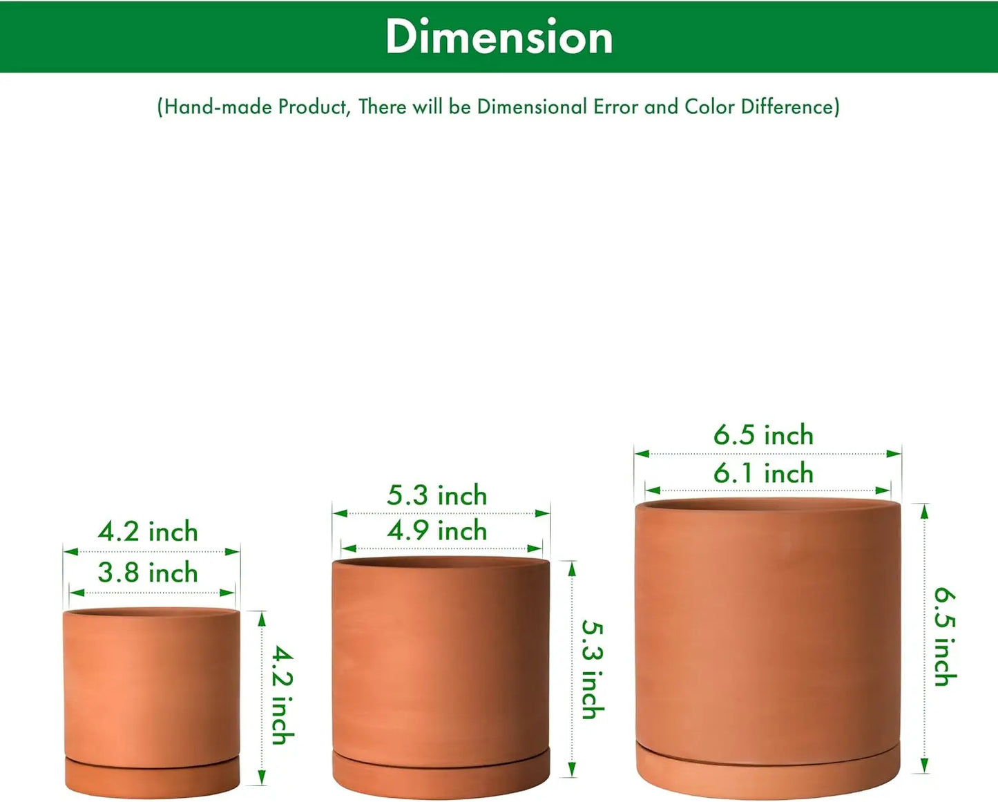 Terracotta Plant Pots With Saucer For Succulents And Cacti