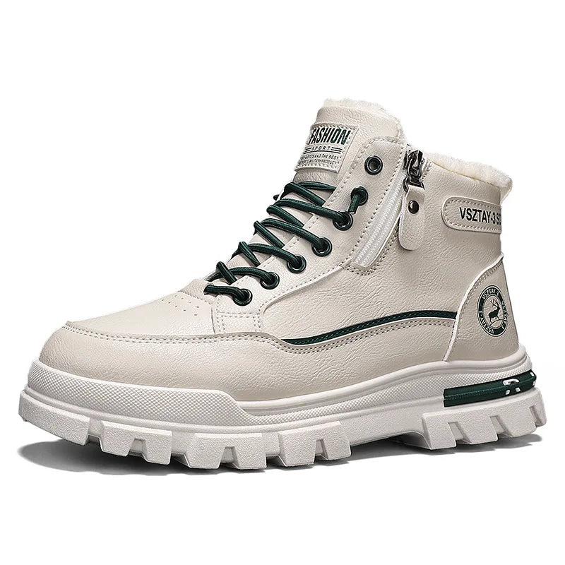 Winter Plush High-Top Snow Boots for Men