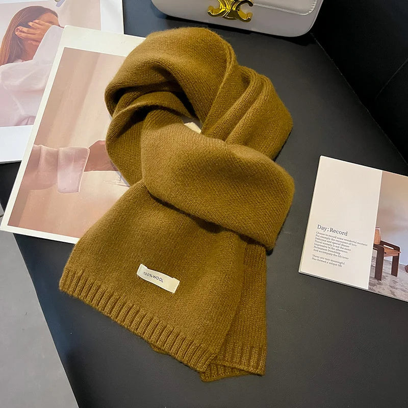 Women's Knitted Wool Scarf Winter Warm Shawl