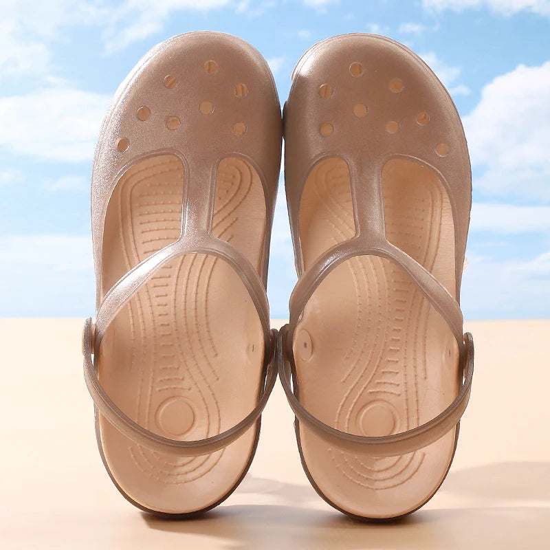 Women's Jelly Sandals Casual Flat EVA Insole For Women