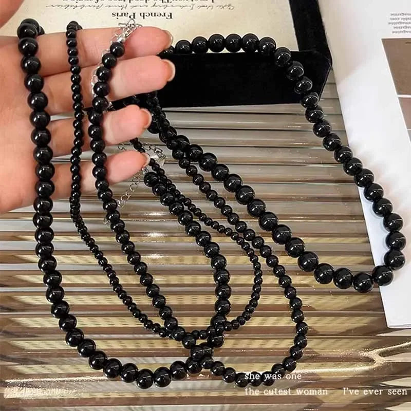 Punk Style Acrylic Beads Choker Necklace Unisex Jewelry