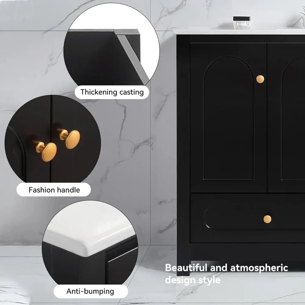 Modern Single Bathroom Vanity With Sink And Storage Cabinet