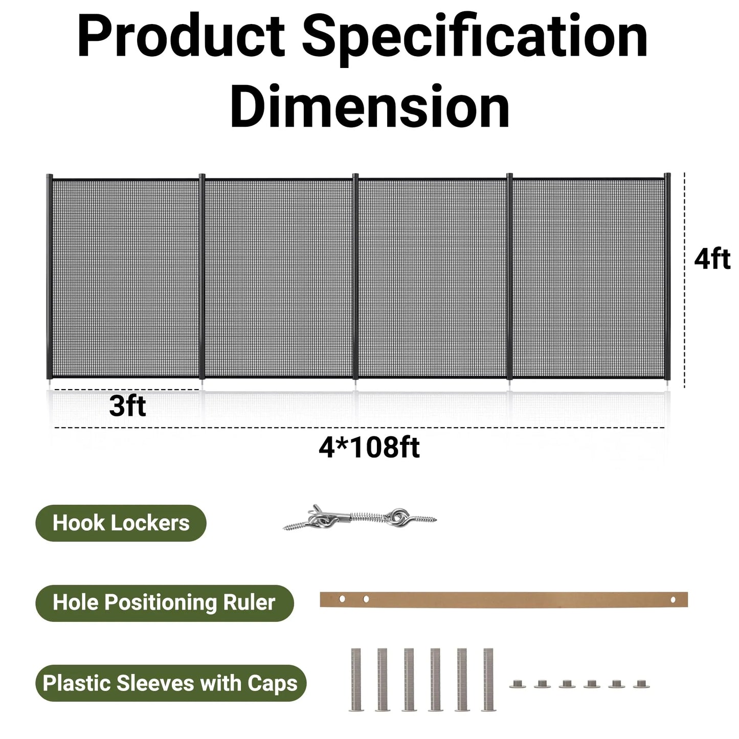 Polar Aurora Removable Pool Fence Mesh For Ground Safety Installation