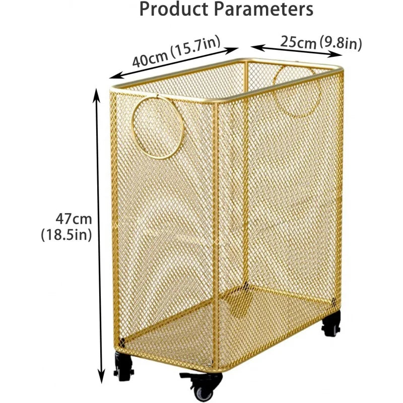 Rolling Laundry Basket on Wheels for Home Organization
