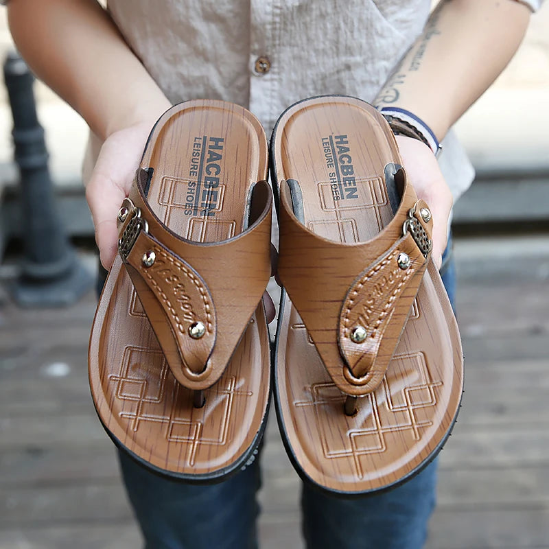 Men's Flip Flops Summer Slippers Outdoor Beach Shoes Comfortable