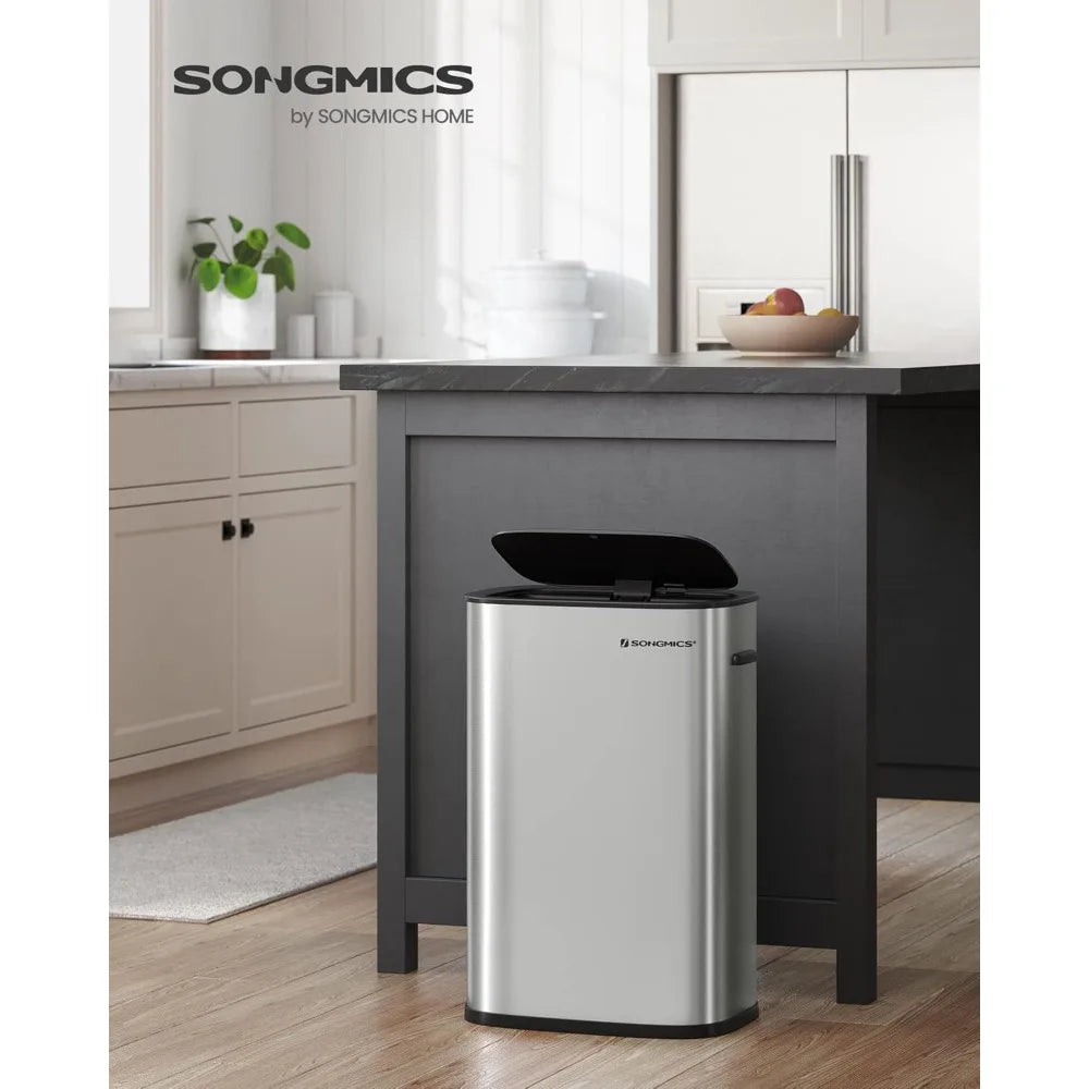 Motion Sensor Trash Can Auto Open With Soft Close Lid