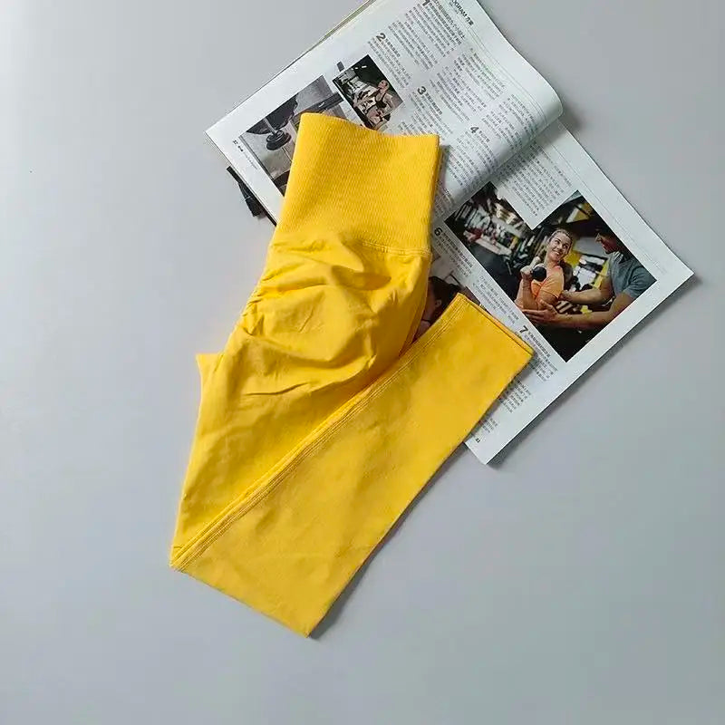 Seamless High Waist Yoga Pants for Running and Gym