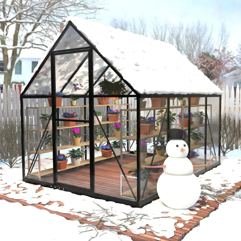 Heavy Duty Polycarbonate Greenhouse With Roof Vent Outdoor