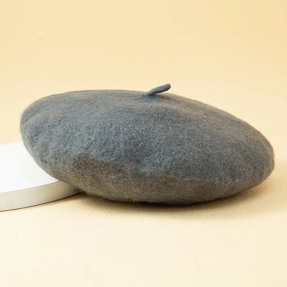 Womens Wool Beret Fashion Retro Artist Hat For Everyday Wear
